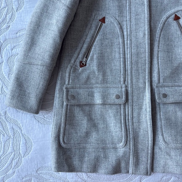 J. Crew - Chateau Parka Italian Stadium Cloth Wool Coat - Heather Dusk (Gray) - Picture 9 of 15